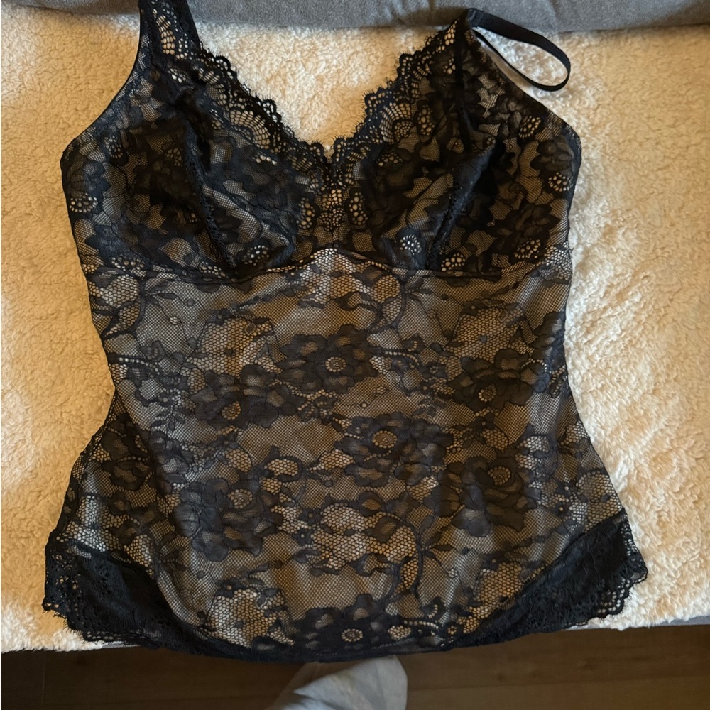 Sheer Black Lace Bodysuit
